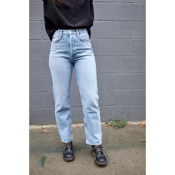 NWT AGOLDE Sz 30 MID RISE LOOSE FIT JEANS IN SNAPSHOT - Picture 1 of 5